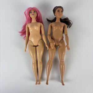 Mattel Barbie HDF75 HFG74 Nude Curvy Dolls Pink Hair Brunette